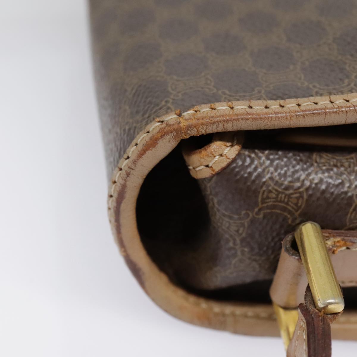 Céline Macadam Brown Canvas Shoulder Bag (Pre-Owned)