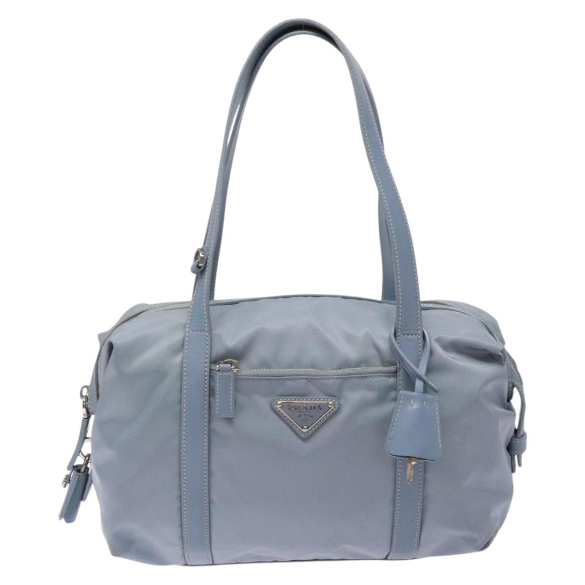Prada Tessuto Blue Nylon Tote Bag (Pre-Owned)
