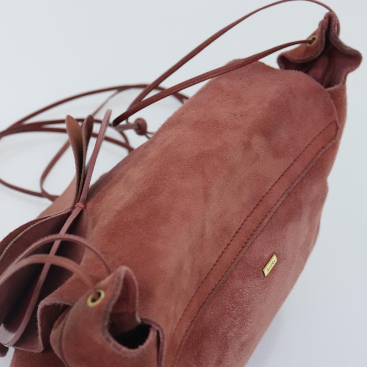 Gucci Red Suede Shoulder Bag (Pre-Owned)