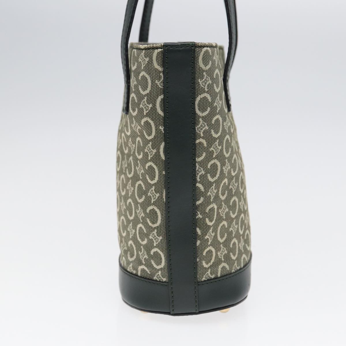 Céline Macadam Green Canvas Handbag (Pre-Owned)