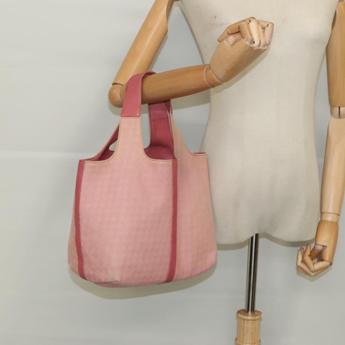 Bottega Veneta Pink Canvas Handbag (Pre-Owned)