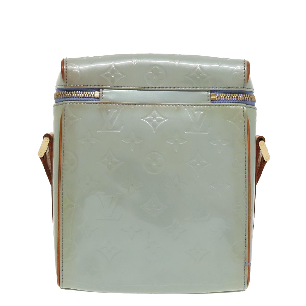 Louis Vuitton Sullivan Blue Patent Leather Shoulder Bag (Pre-Owned)