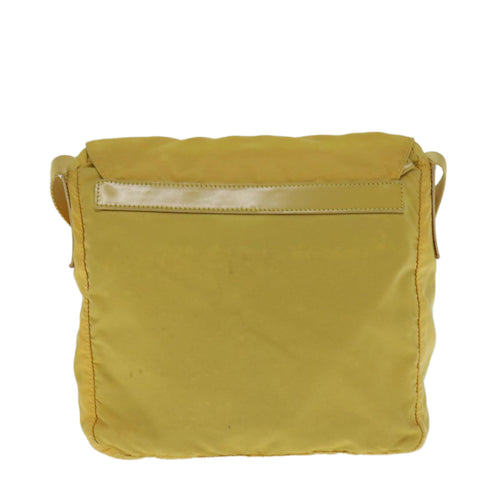 Prada Yellow Canvas Shoulder Bag (Pre-Owned)