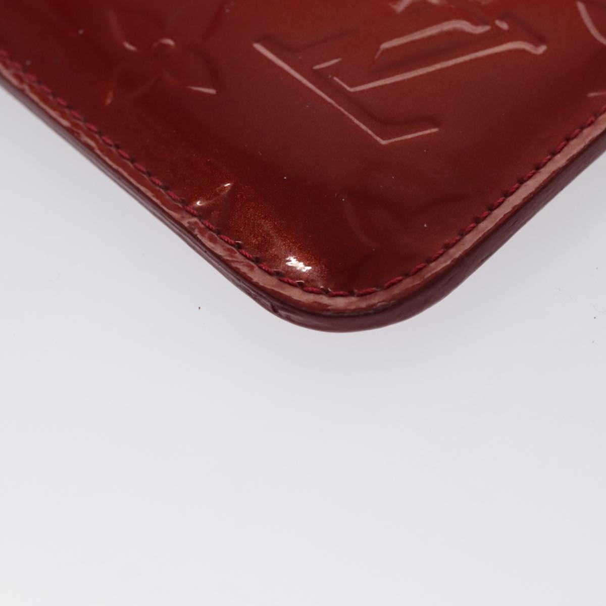 Louis Vuitton Pochette Clés Red Patent Leather Wallet  (Pre-Owned)