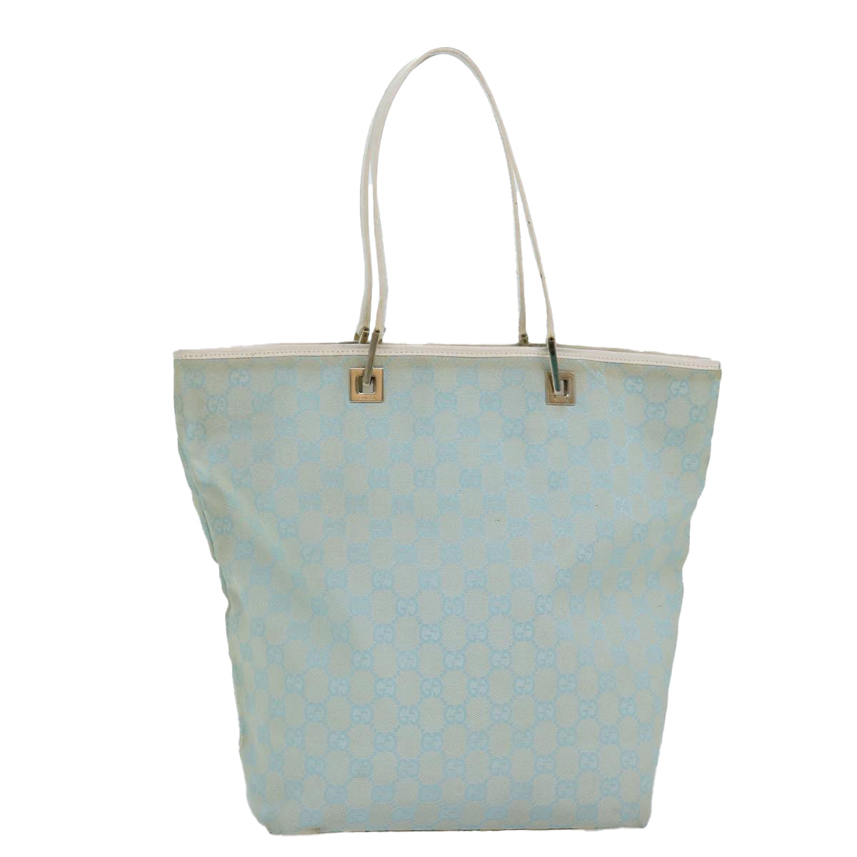 Gucci Gg Canvas Blue Canvas Tote Bag (Pre-Owned)