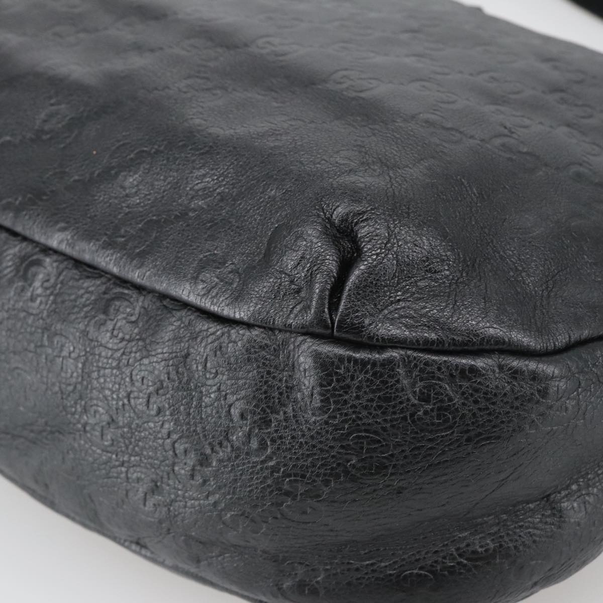 Gucci Guccissima Black Leather Shoulder Bag (Pre-Owned)