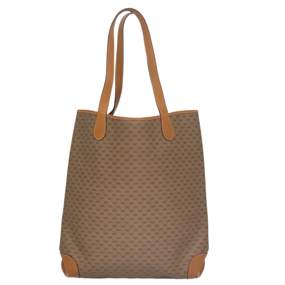 Gucci Sherry Beige Canvas Tote Bag (Pre-Owned)