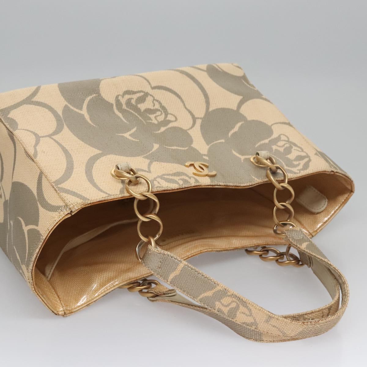 Chanel Camellia Beige Wood Shoulder Bag (Pre-Owned)