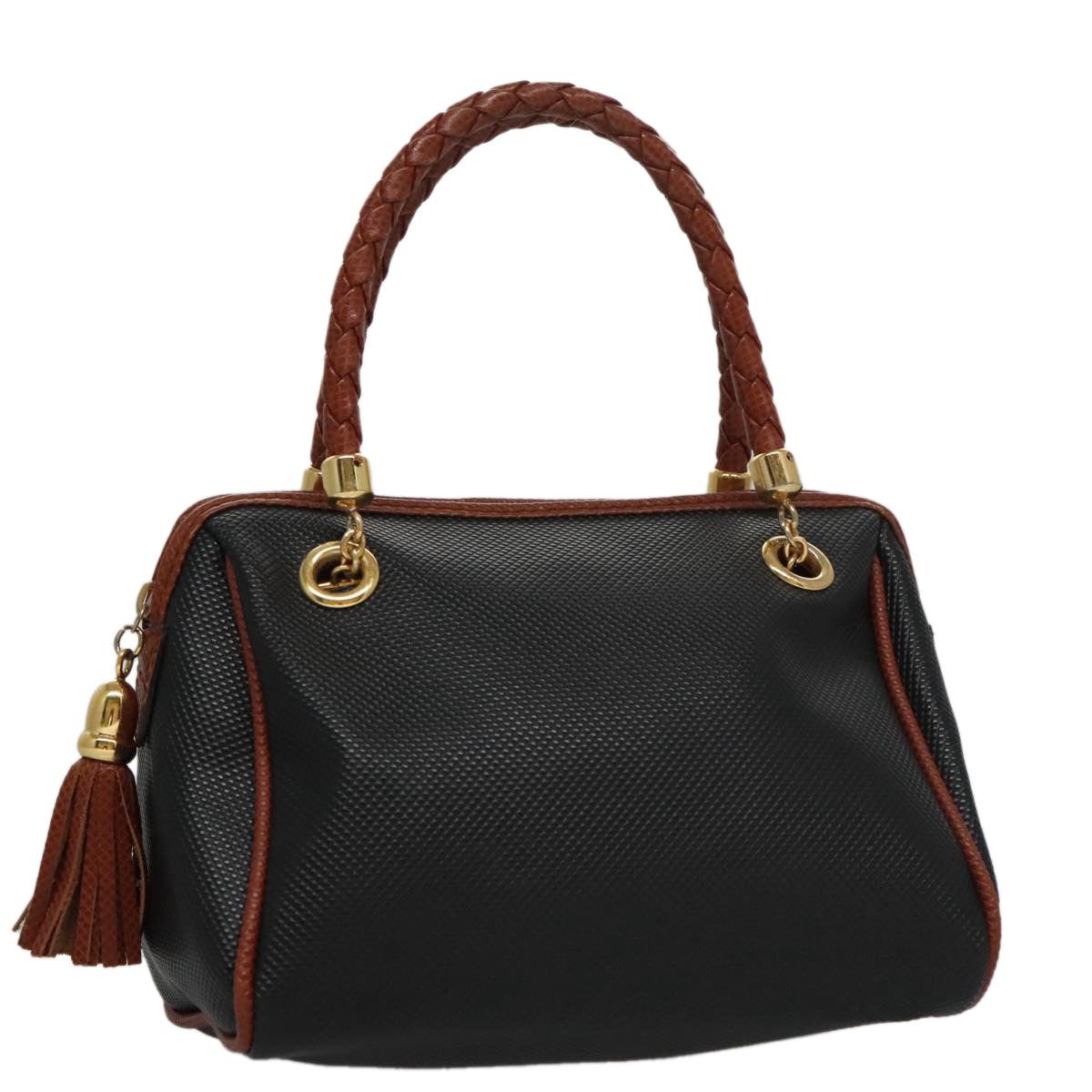 Bottega Veneta -- Black Canvas Handbag (Pre-Owned)
