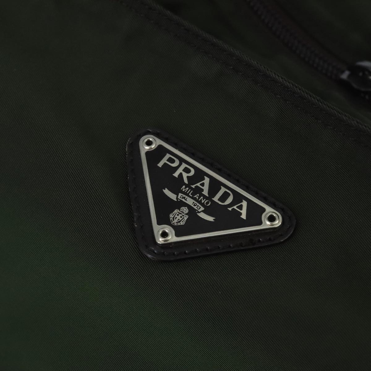 Prada Re-Nylon Khaki Synthetic Tote Bag (Pre-Owned)