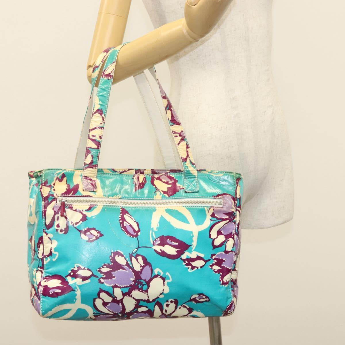 Chanel Blue Vinyl Tote Bag (Pre-Owned)