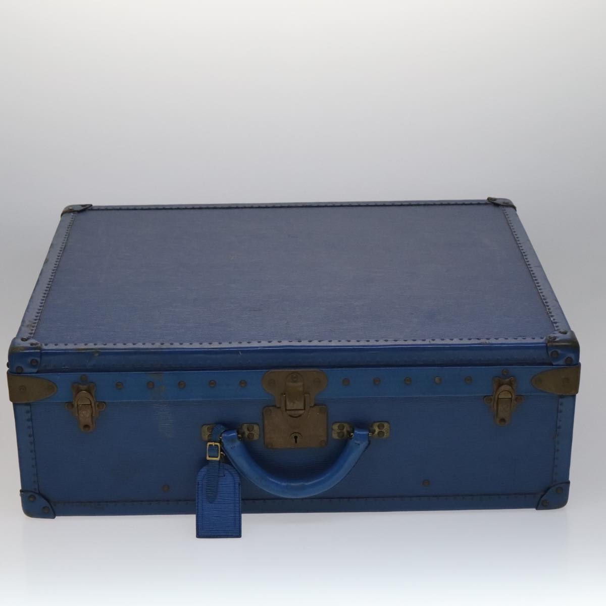 Louis Vuitton Trunk Blue Leather Travel Bag (Pre-Owned)