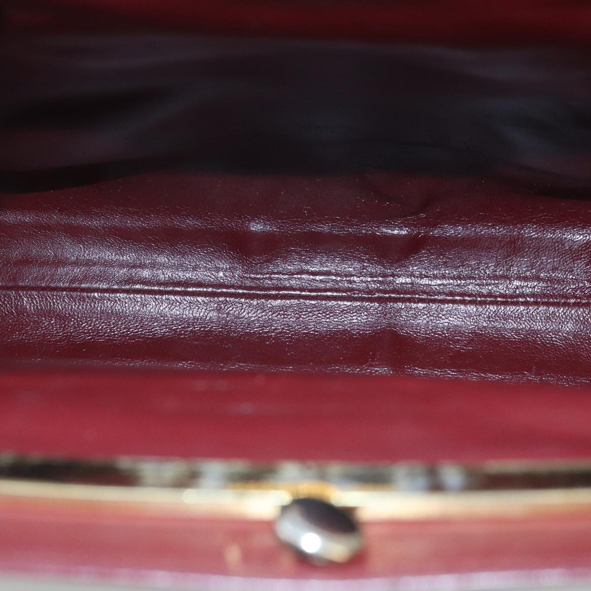 Cartier Must De Cartier Burgundy Leather Shoulder Bag (Pre-Owned)
