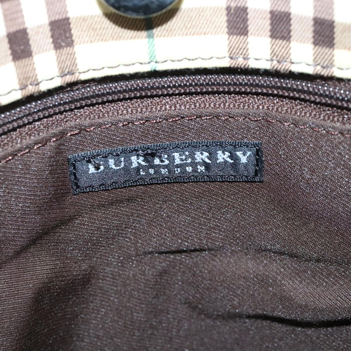 Burberry Nova Check Yellow Canvas Handbag (Pre-Owned)