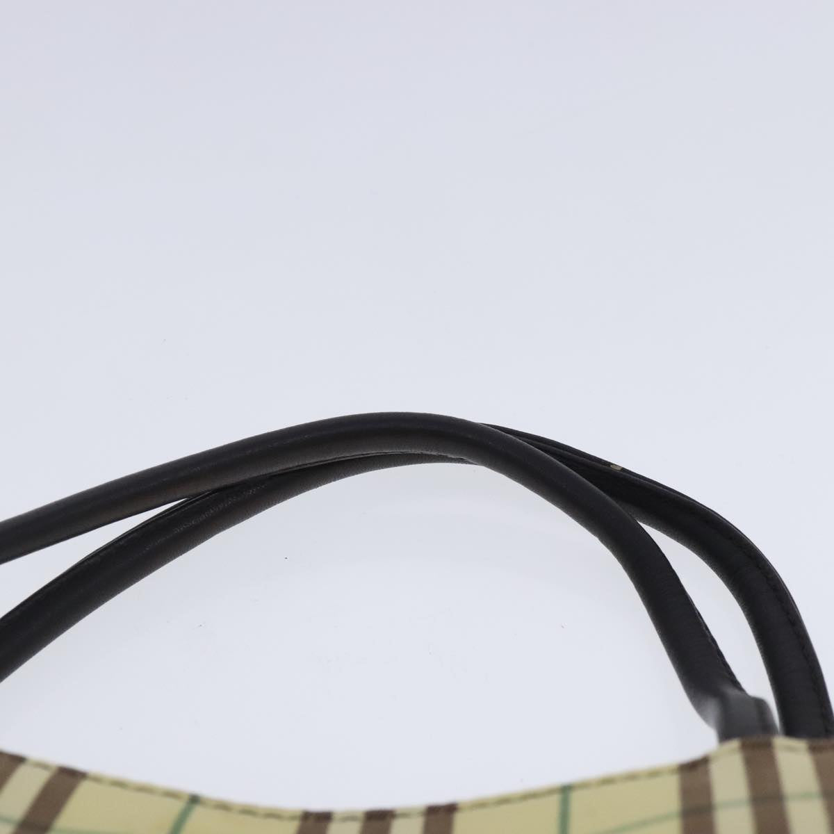 Burberry Nova Check Yellow Canvas Handbag (Pre-Owned)