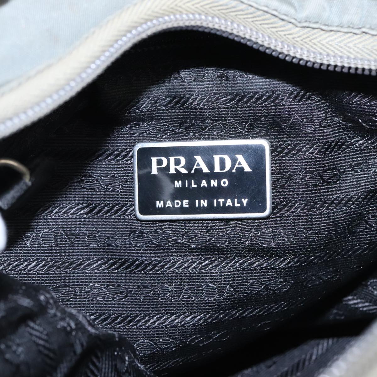 Prada Tessuto Khaki Synthetic Handbag (Pre-Owned)