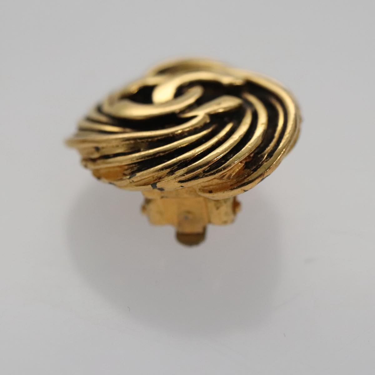 Chanel Cc Gold Metal Earring Jewelry (Pre-Owned)