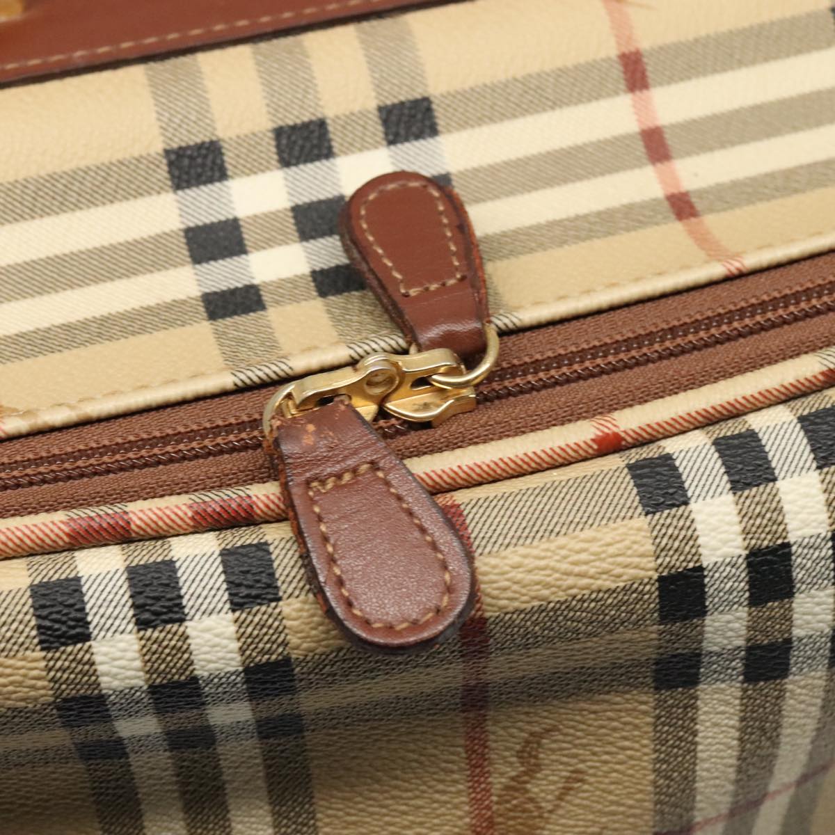 Burberry Nova Check Beige Canvas Travel Bag (Pre-Owned)