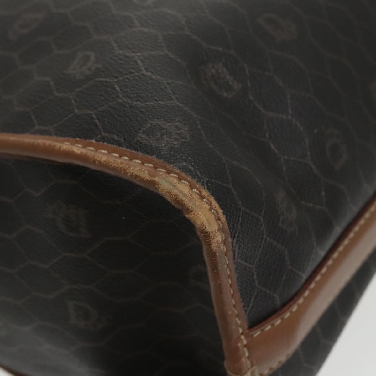 Dior Honeycomb Black Canvas Handbag (Pre-Owned)