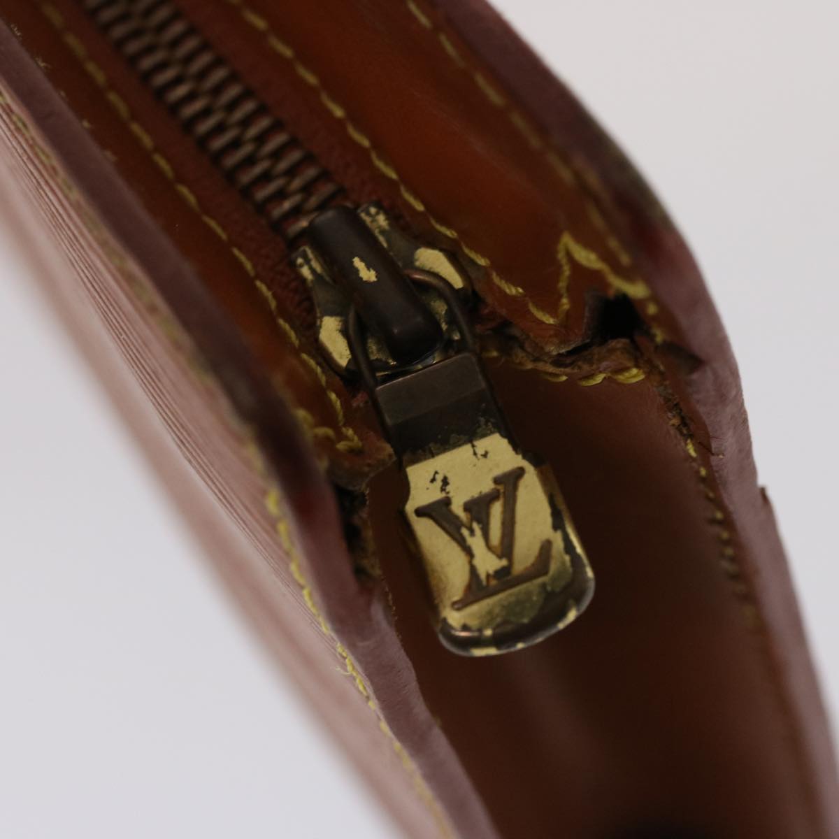 Louis Vuitton Pochette Homme Brown Leather Clutch Bag (Pre-Owned)