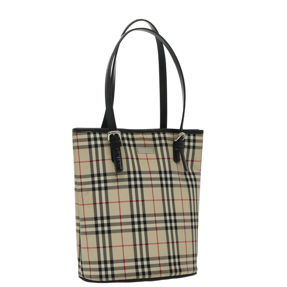 Burberry Nova Check Beige Synthetic Tote Bag (Pre-Owned)