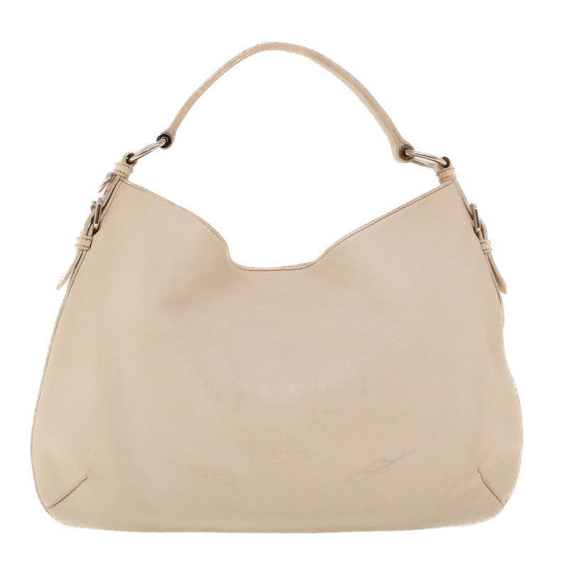 Prada White Leather Shoulder Bag (Pre-Owned)