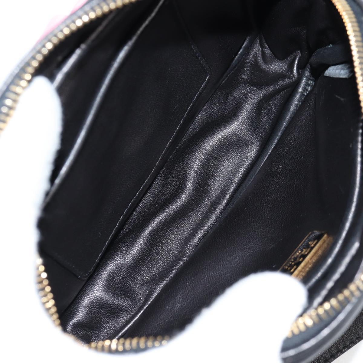 Prada Ribbon Black Leather Shoulder Bag (Pre-Owned)