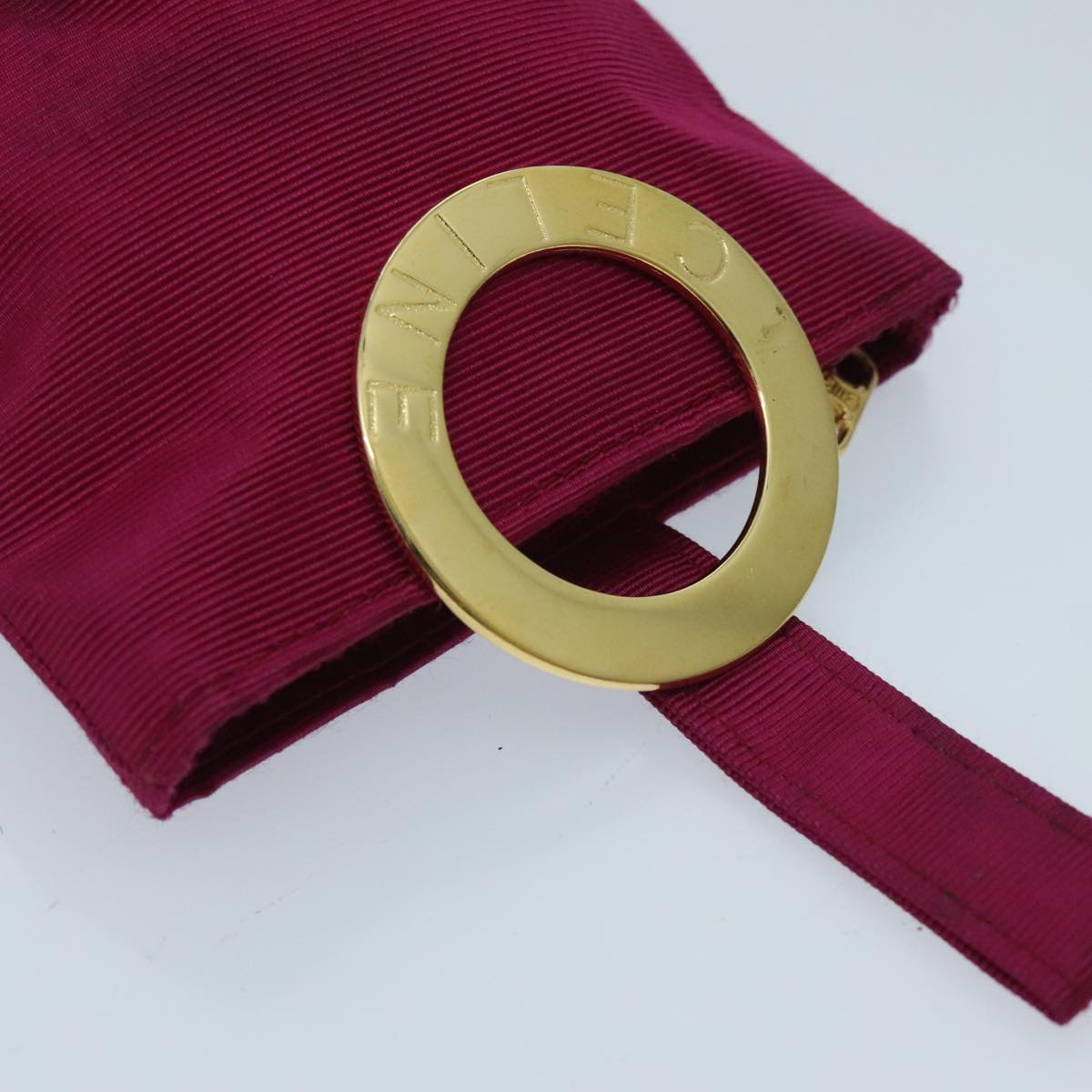 Céline Logo Du Cercle Pink Synthetic Clutch Bag (Pre-Owned)