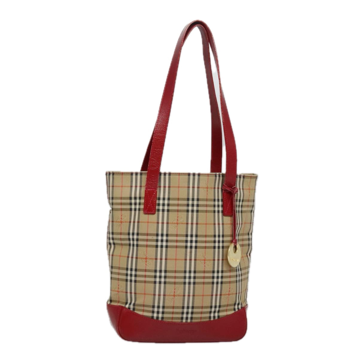 Burberry Nova Check Beige Canvas Tote Bag (Pre-Owned)