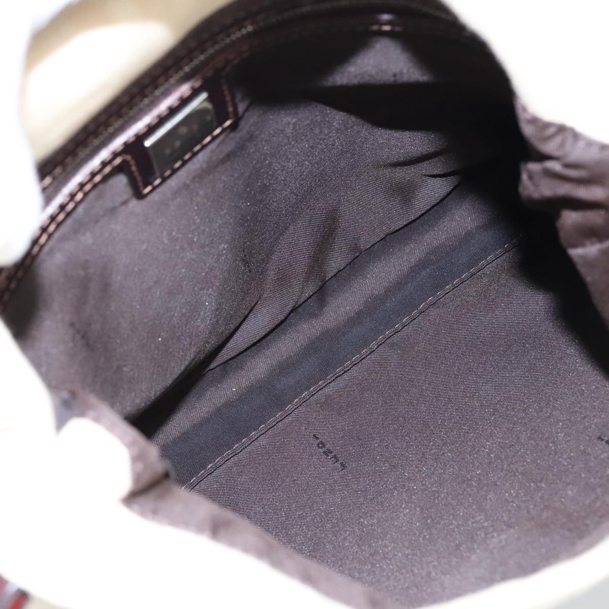 Fendi Zucchino Beige Canvas Shoulder Bag (Pre-Owned)