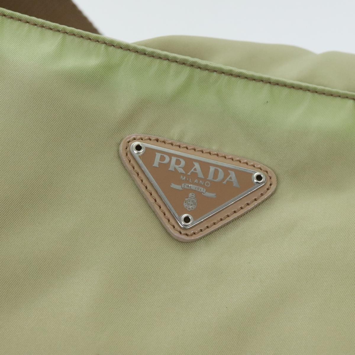 Prada Tessuto Khaki Synthetic Tote Bag (Pre-Owned)