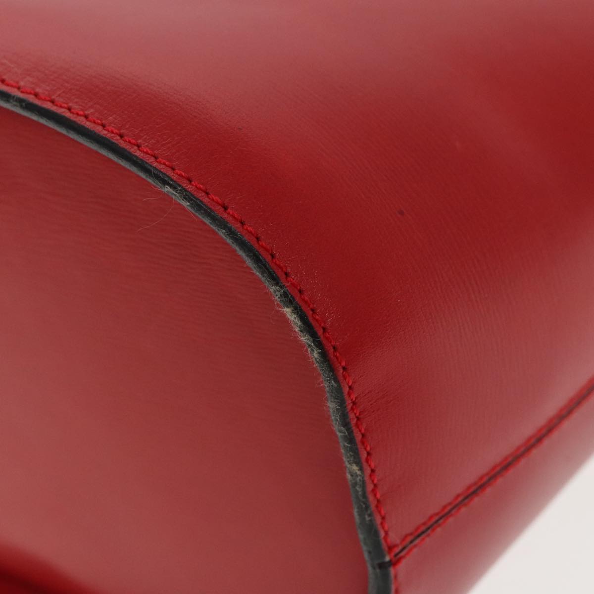 Céline Logo Du Cercle Red Leather Shoulder Bag (Pre-Owned)