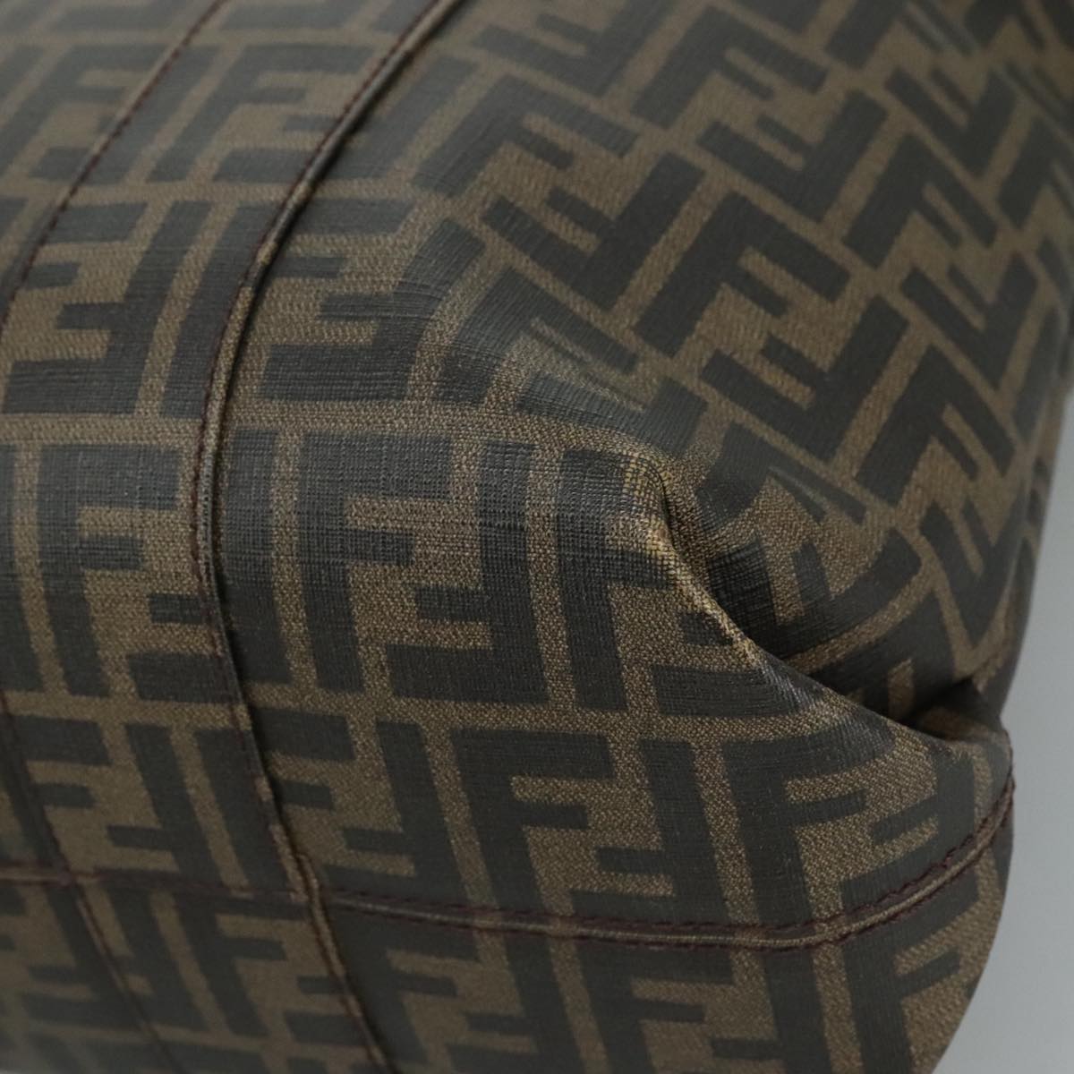 Fendi Zucca Brown Canvas Tote Bag (Pre-Owned)