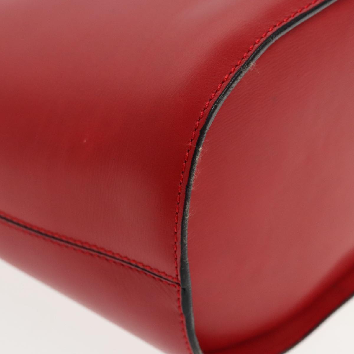 Céline Logo Du Cercle Red Leather Shoulder Bag (Pre-Owned)