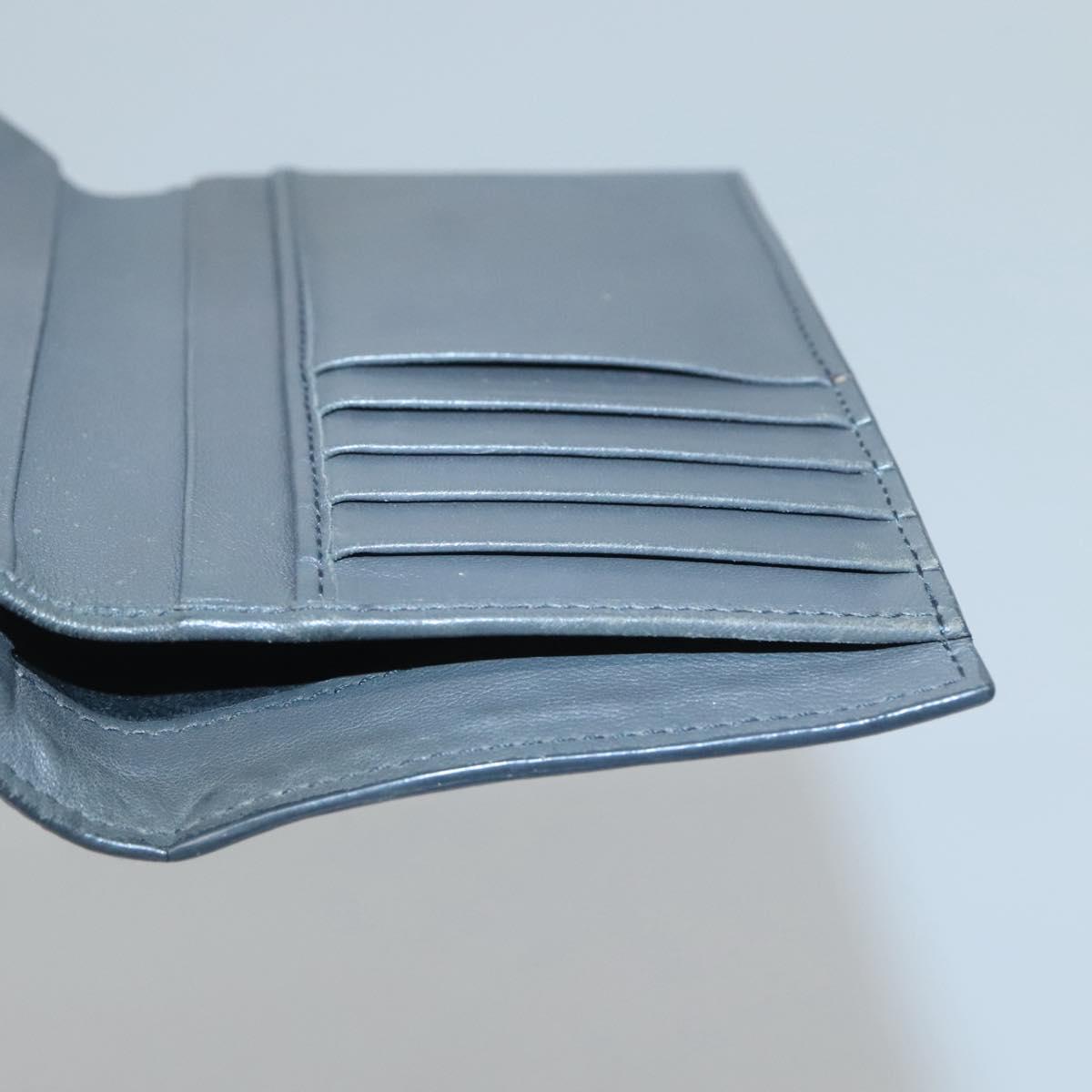 Bottega Veneta Intrecciato Grey Leather Wallet  (Pre-Owned)