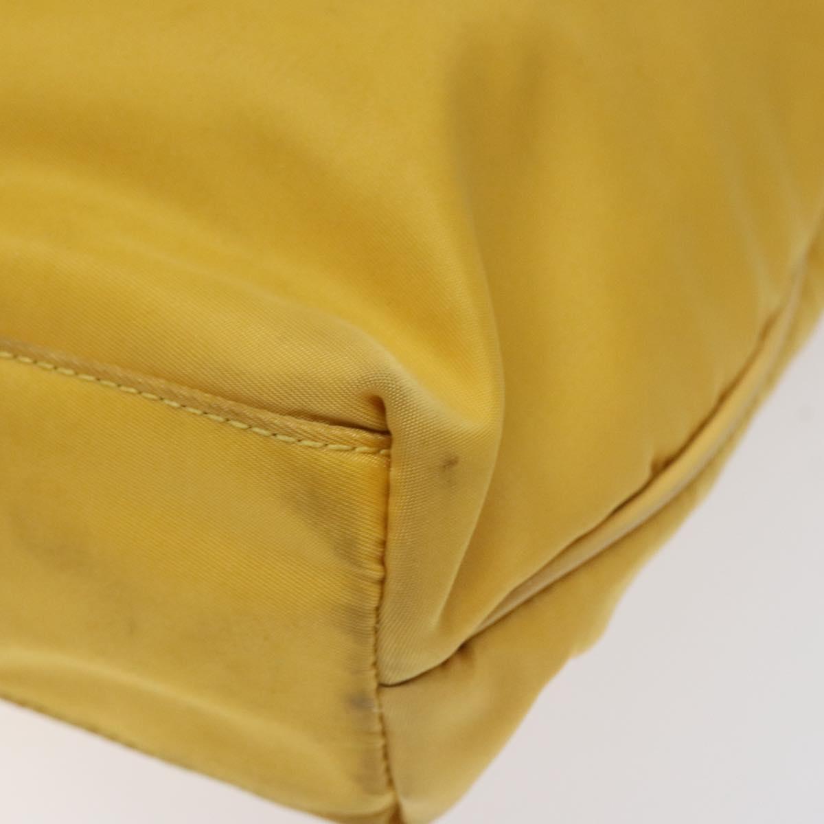 Prada Re-Nylon Yellow Synthetic Tote Bag (Pre-Owned)