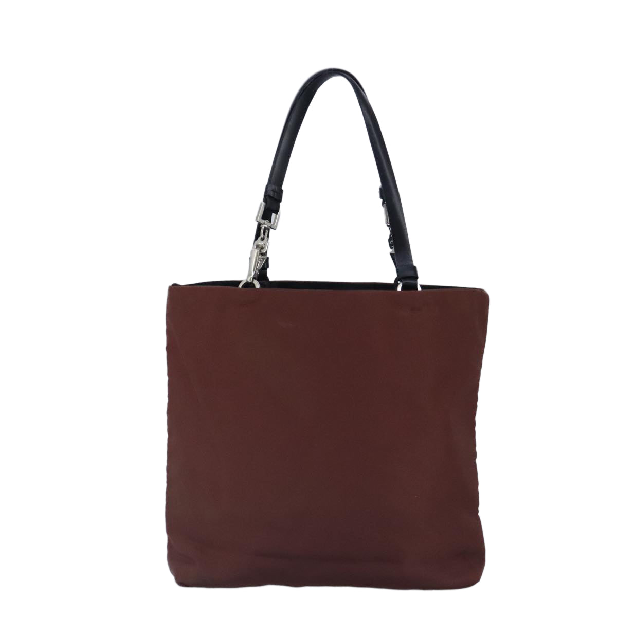 Prada Triangle Logo Brown Synthetic Handbag (Pre-Owned)