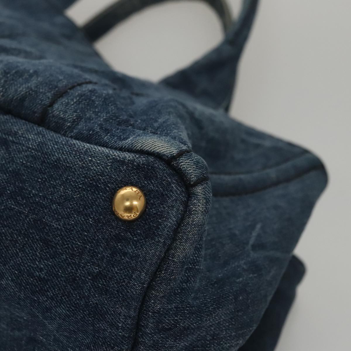 Prada Canapa Blue Denim - Jeans Tote Bag (Pre-Owned)