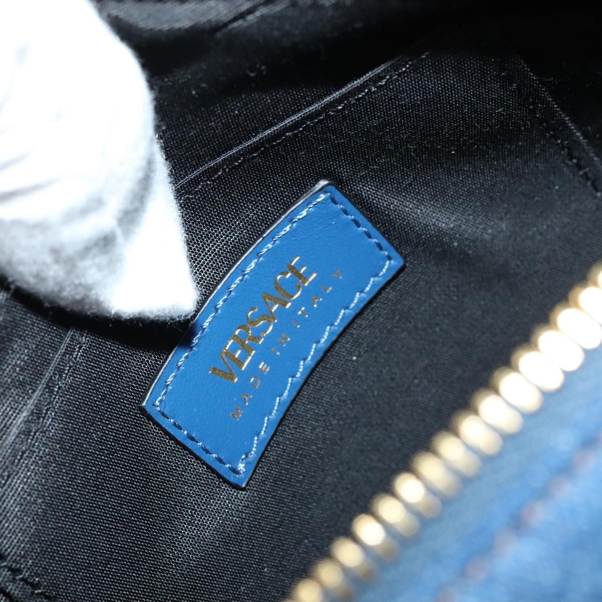 Versace Blue Denim - Jeans Shoulder Bag (Pre-Owned)