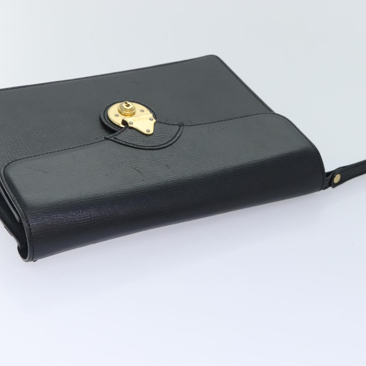 Burberry Black Leather Clutch Bag (Pre-Owned)