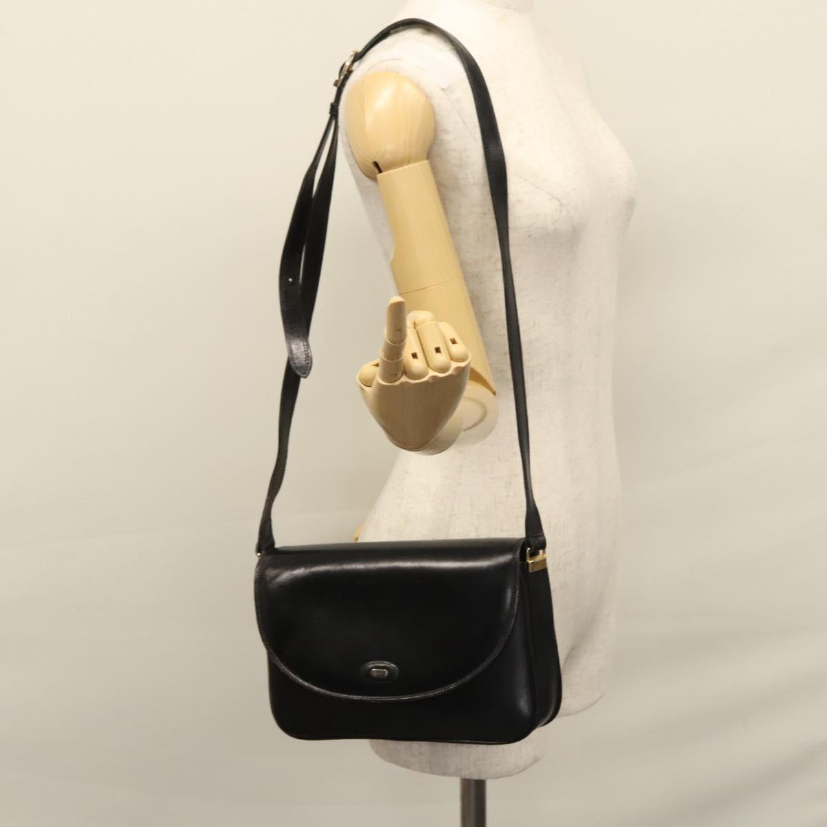 Bally Black Leather Shoulder Bag (Pre-Owned)
