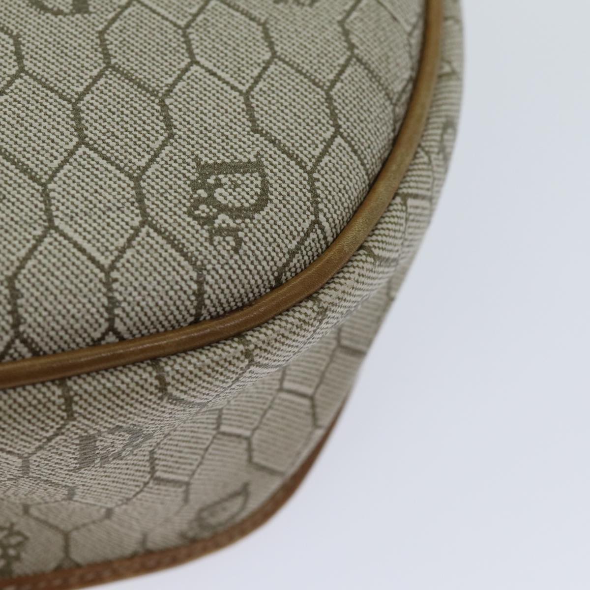 Dior Honeycomb Beige Canvas Shoulder Bag (Pre-Owned)
