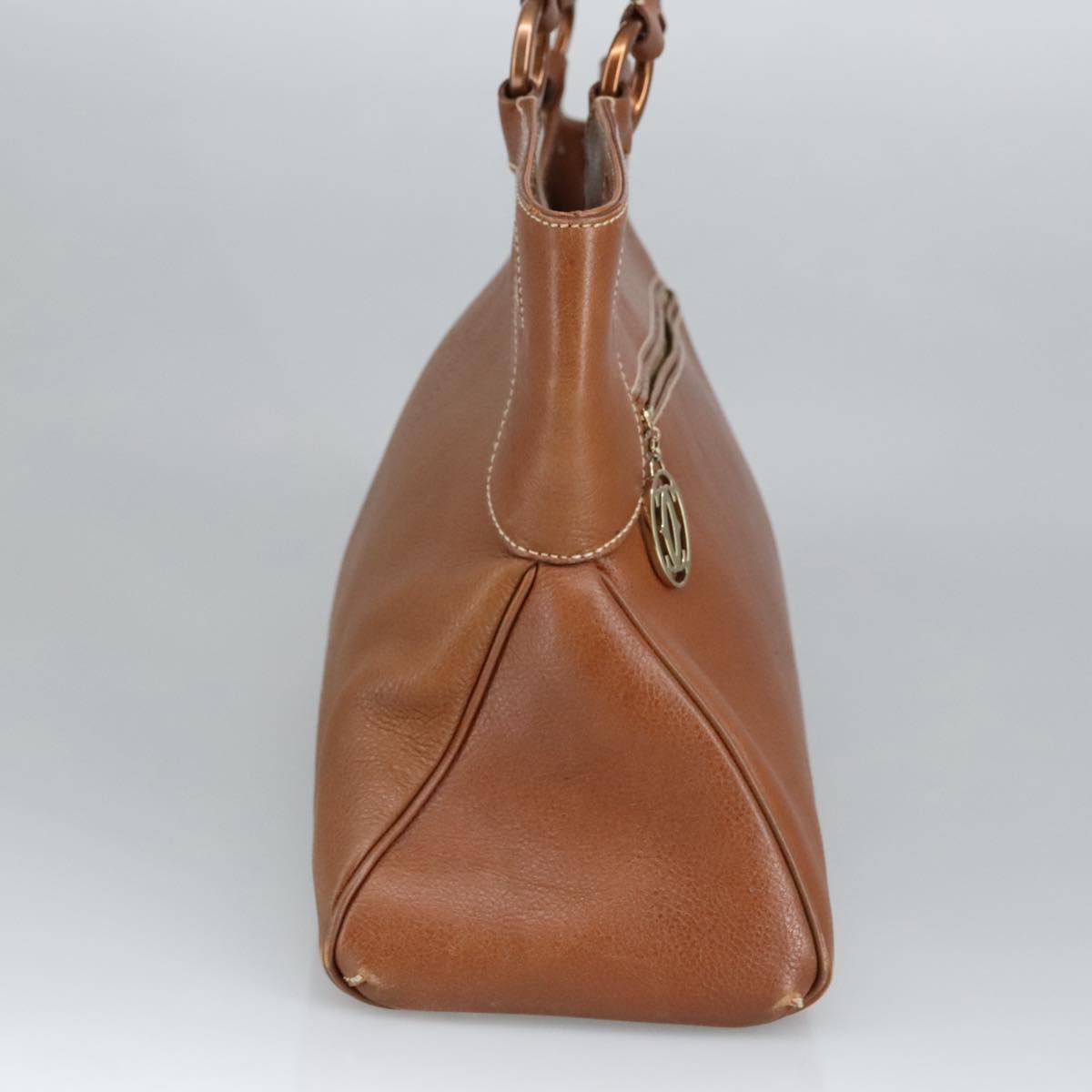 Cartier Must De Cartier Brown Leather Handbag (Pre-Owned)