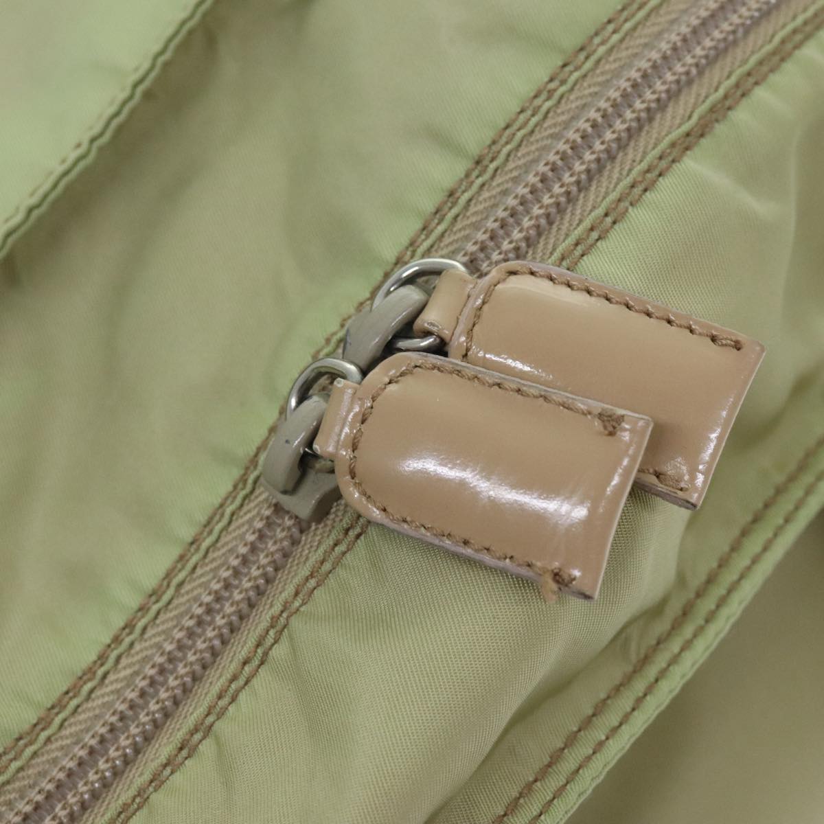 Prada Tessuto Khaki Synthetic Tote Bag (Pre-Owned)