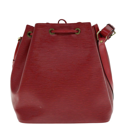 Louis Vuitton Noé Pm Burgundy Leather Shoulder Bag (Pre-Owned)