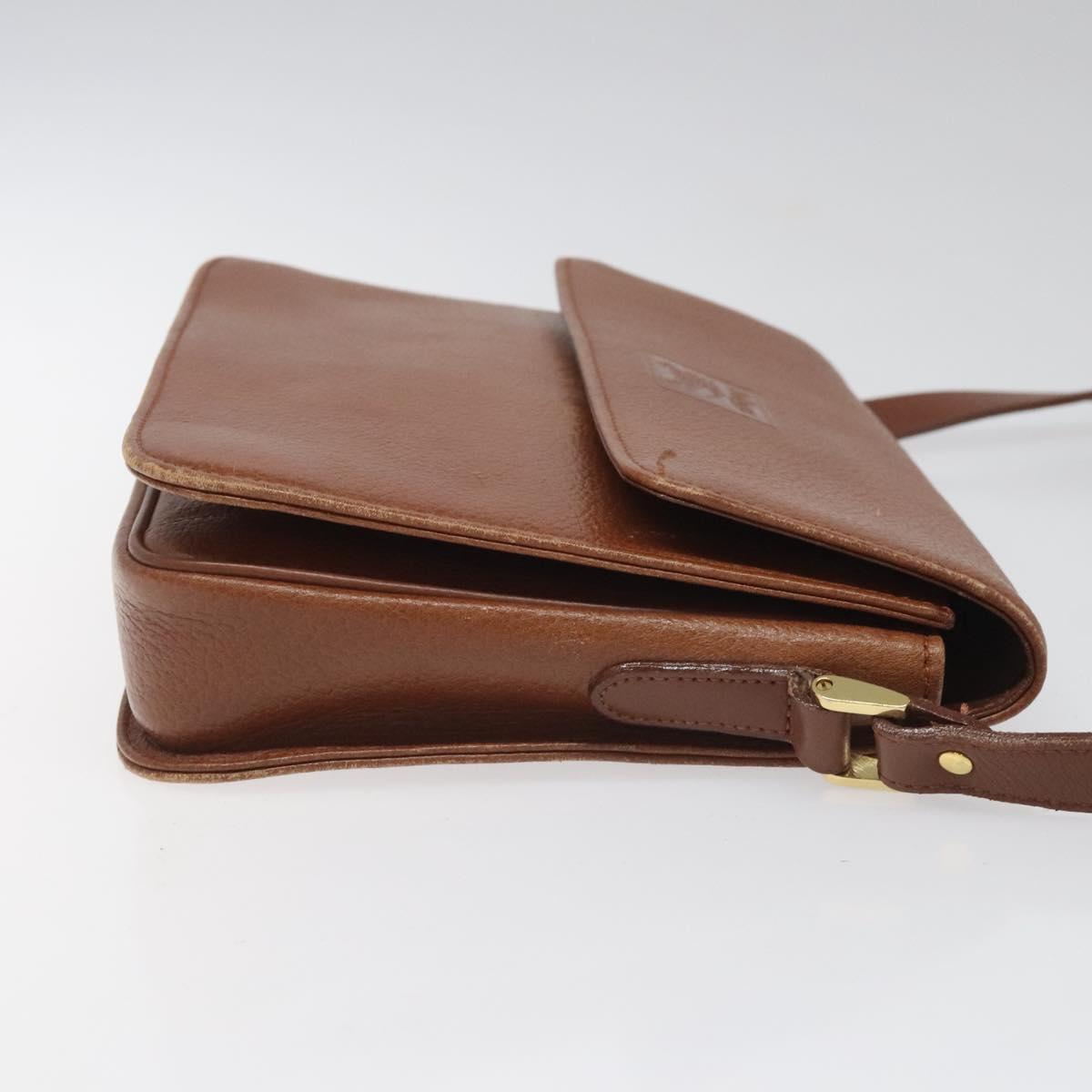 Burberry Nova Check Brown Leather Shoulder Bag (Pre-Owned)
