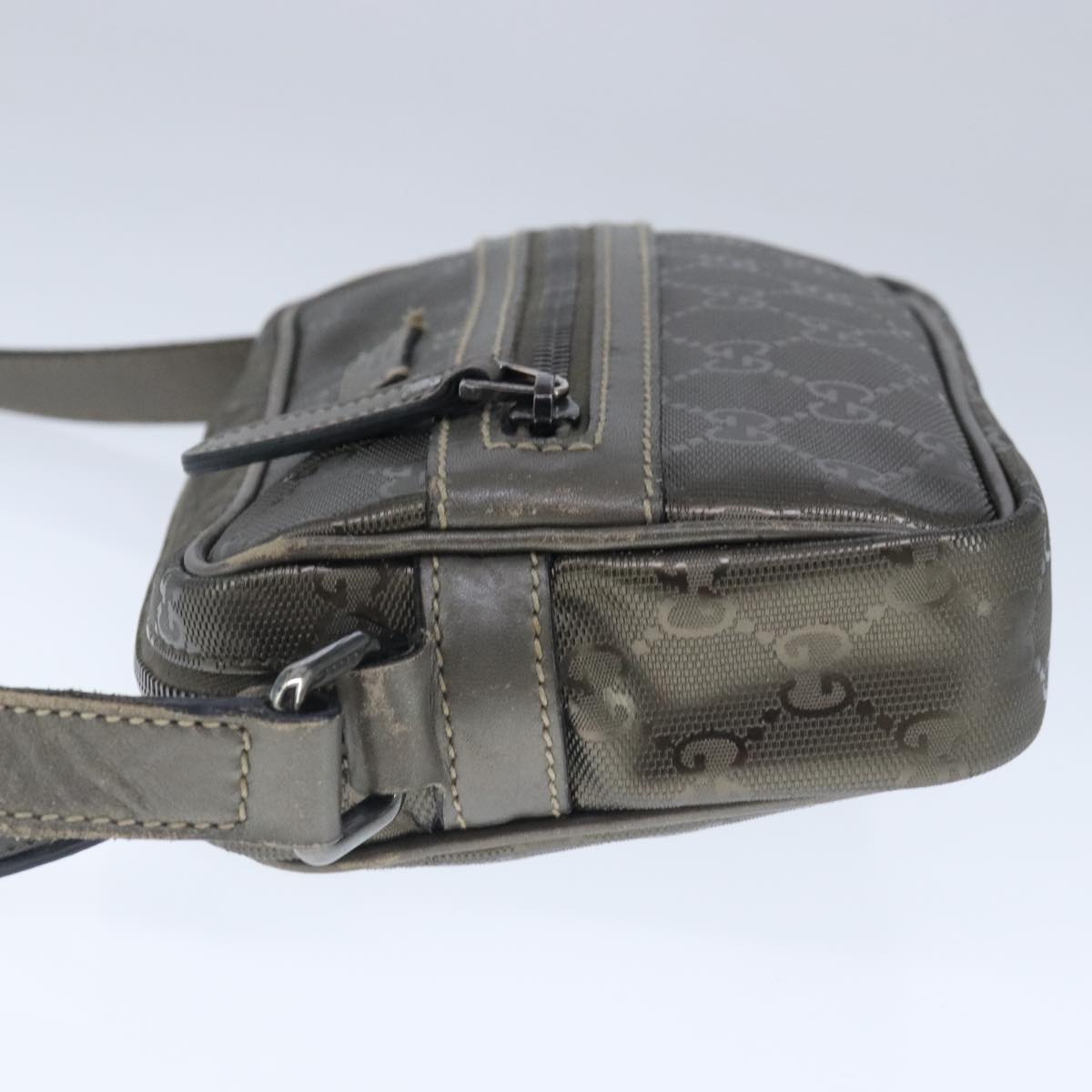 Gucci Imprime Brown Canvas Shoulder Bag (Pre-Owned)