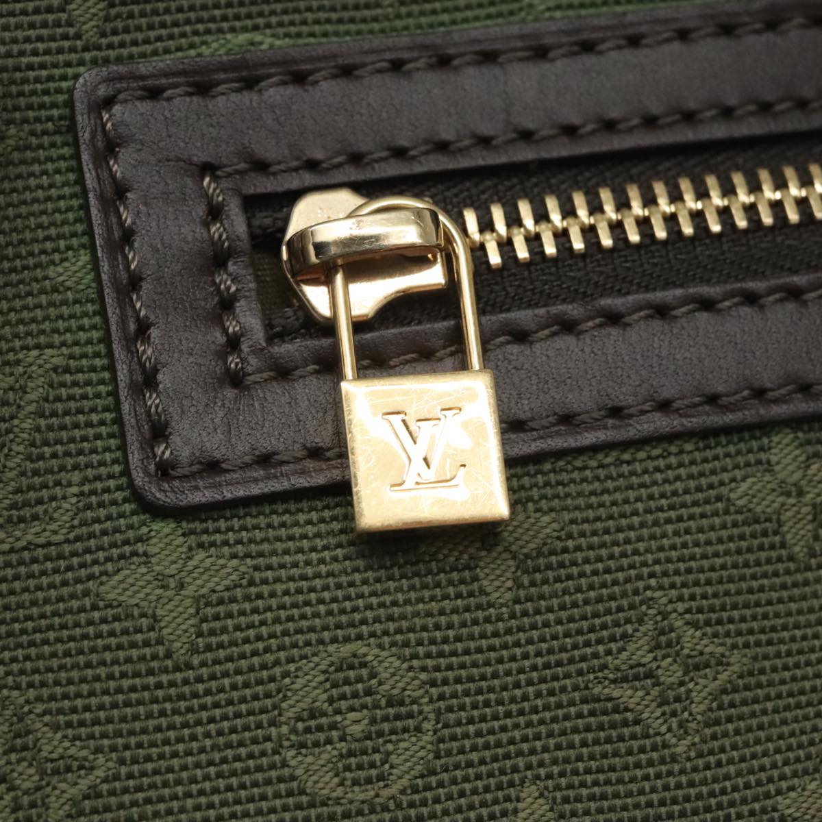 Louis Vuitton Catalina Khaki Canvas Handbag (Pre-Owned)