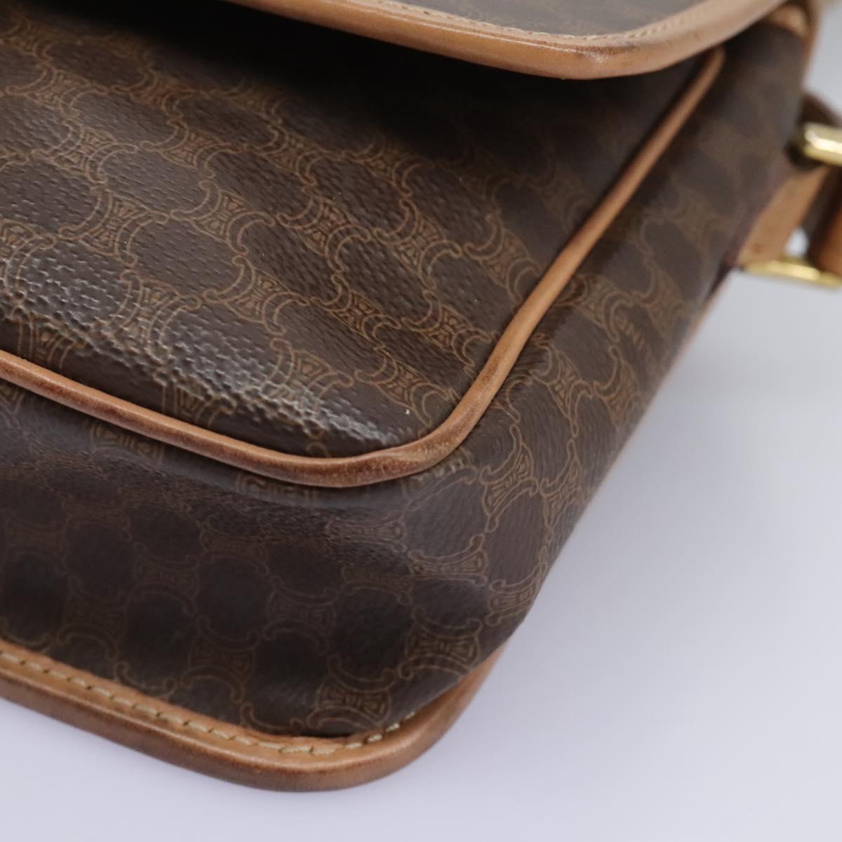 Céline Macadam Brown Canvas Shoulder Bag (Pre-Owned)