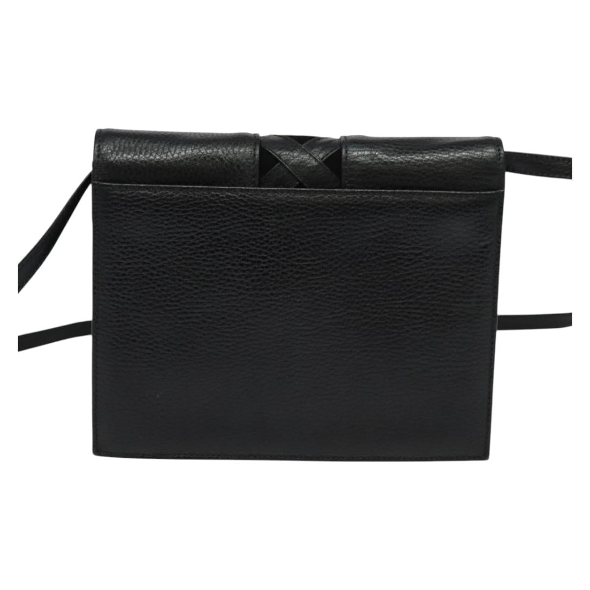 Valentino Garavani Black Leather Shoulder Bag (Pre-Owned)